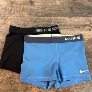 Two Pairs Nike pro shorts